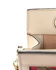 GG Supreme Monogram Flora Web Small Ophidia Chain Shoulder Bag White
