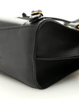 Smooth Calfskin Neo Classic Brass Hardware Nano City Crossbody Black