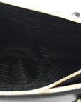 Saffiano Lux Medium Galleria Double Zip Black Black