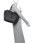 Soft Grained Calfskin Medium Belt Cabas Phantom Medium Grey