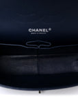 Lambskin Quilted Jumbo Double Flap Navy