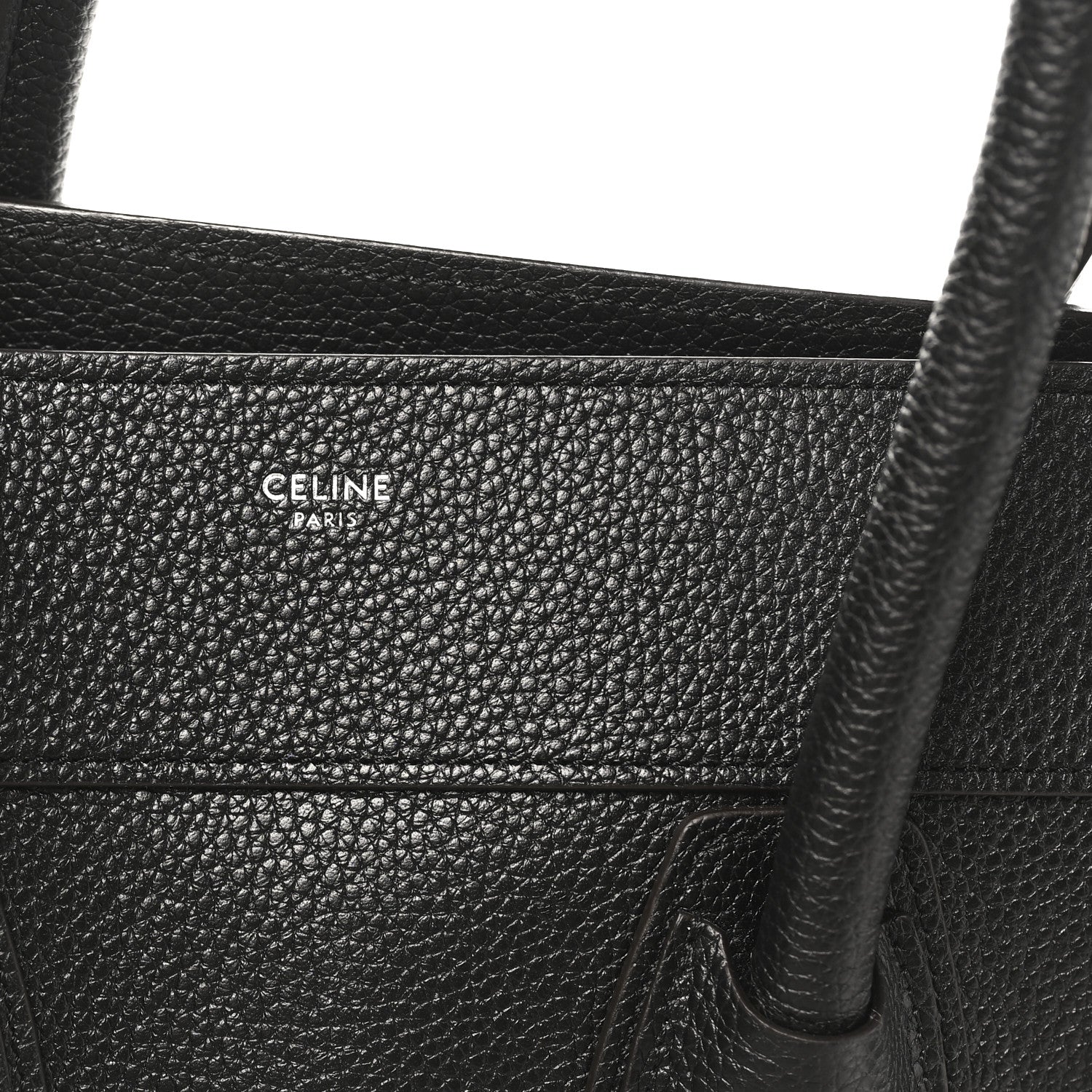 Drummed Calfskin Mini Luggage Black
