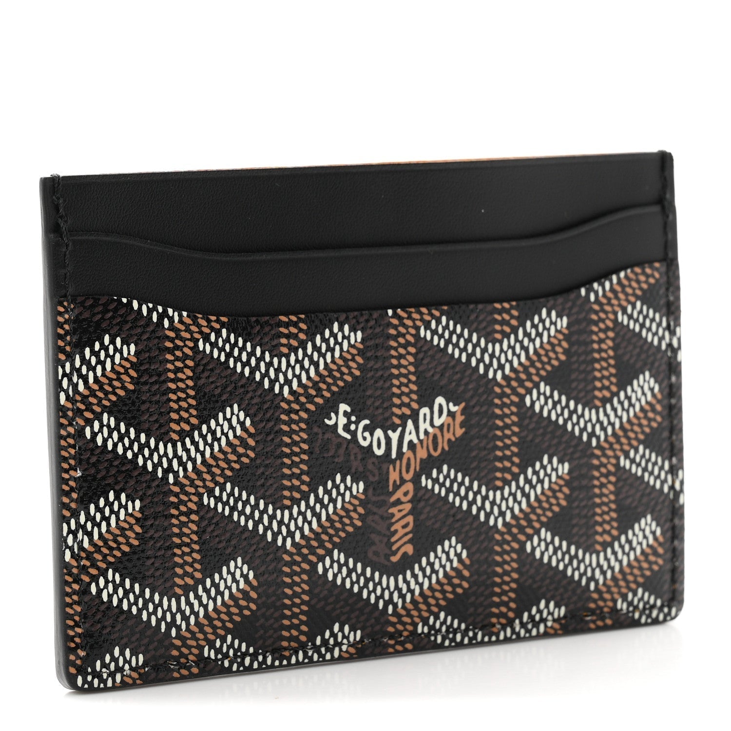 Goyardine Saint Sulpice Card Holder Black