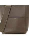Soft Grained Calfskin Sangle Bucket Bag Taupe