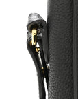 Coated Canvas Calfskin Vintage Check Medium Note Crossbody Bag Black