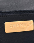 Lambskin Quilted Large CHNL 19 Flap Navy Blue