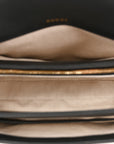 GG Supreme Monogram Horsebit 1955 Soft Small Shoulder Bag Beige Black