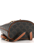 Triomphe Canvas Calfskin Mini Folco Backpack Tan