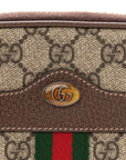 GG Supreme Monogram Ophidia Belted iPhone Case 95 38 Dark Brown