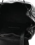 Lambskin Quilted Metallic Bubble Backpack Black