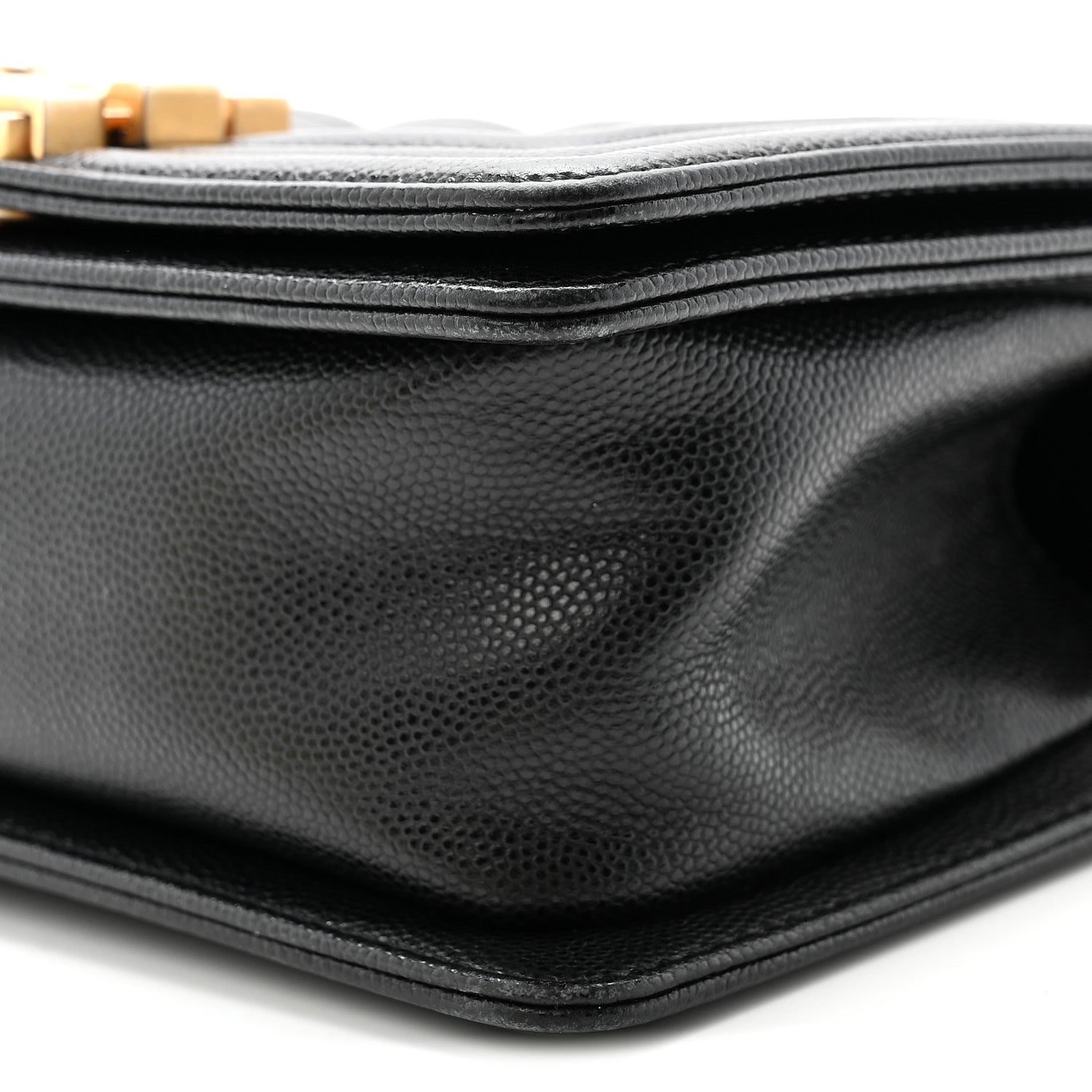Caviar Quilted Small Boy Flap Black