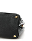 Saffiano Medium Galleria Double Zip Tote Black