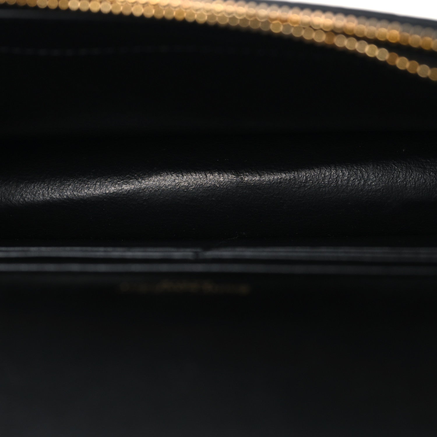 Calfskin Crocodile Embossed Kate Monogram Tassel Chain Wallet Black
