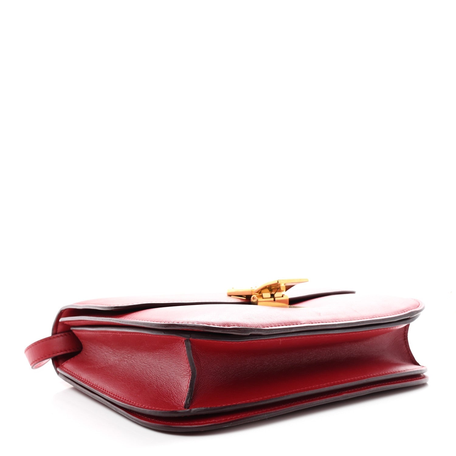 Box Calfskin Medium Classic Box Flap Bag Red