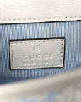 Sponge Boucle Matelasse Mini GG Marmont Shoulder Bag White Light Blue Grey