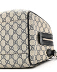 GG Supreme Monogram Web Medium Ophidia Top Handle Bag Beige Blue