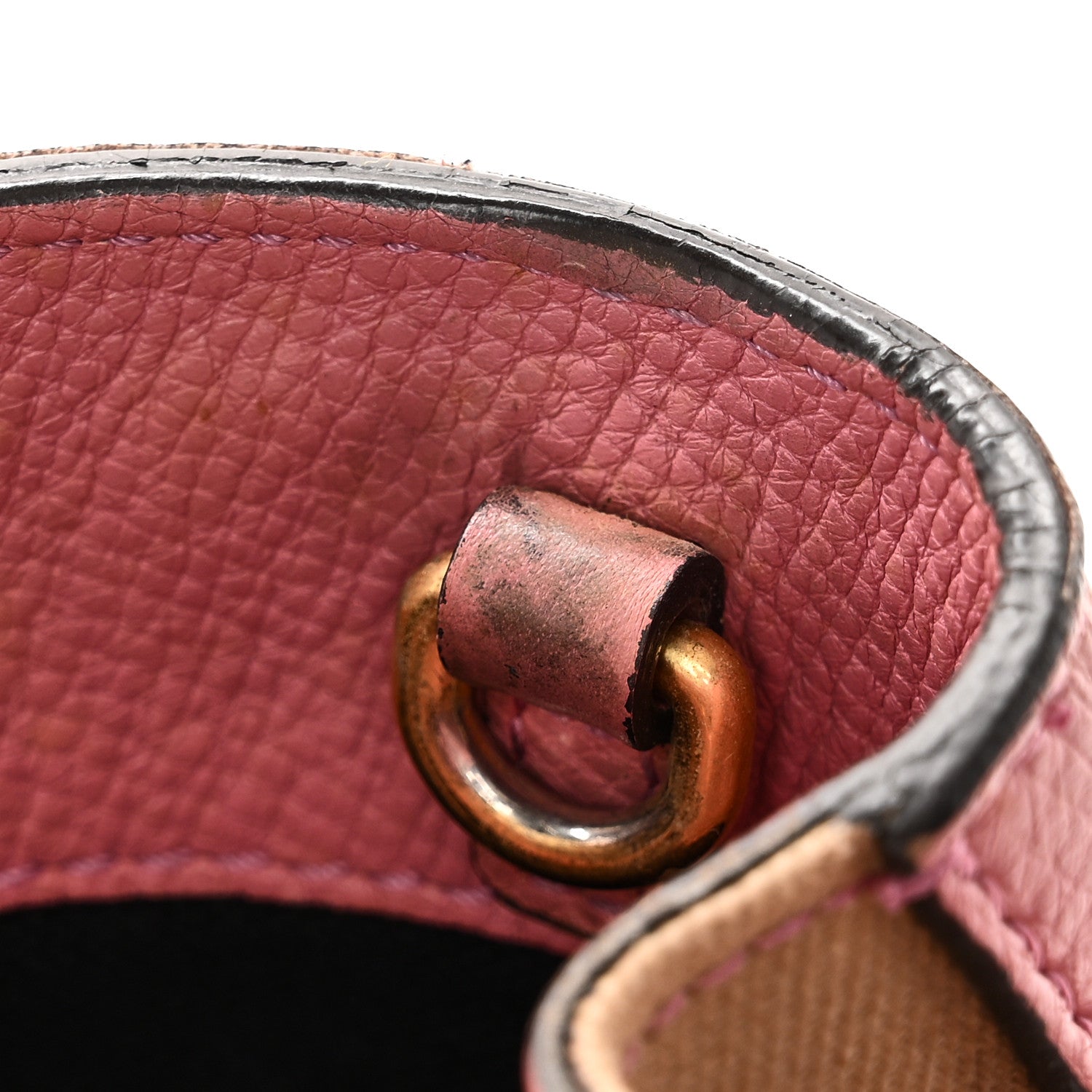 Derby Calfskin House Check Medium Banner Tote Mauve Pink