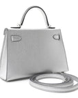 Metallic Chevre Chamkilight Mini Kelly Sellier 20 Argent