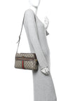 GG Supreme Monogram Web Small Ophidia Shoulder Bag Brown