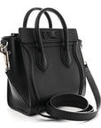 Drummed Calfskin Nano Luggage Black