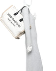 Linen Calfskin Rive Gauche Tote Optic White