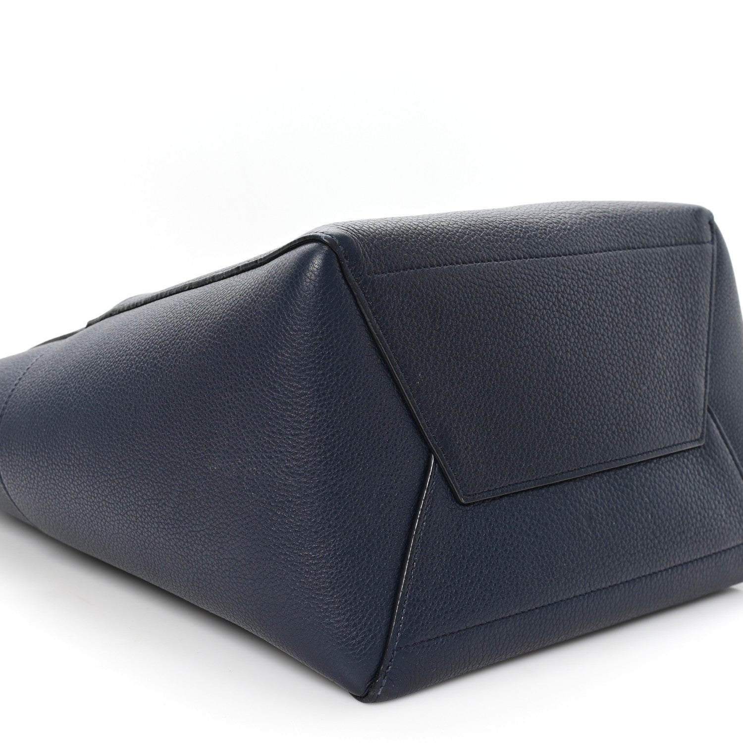 Soft Grained Calfskin Sangle Bucket Bag Navy Blue
