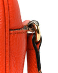 Pebbled Calfskin Small Soho Disco Bag Sun Orange