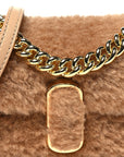 Faux Fur Calfskin Mini The Teddy J Marc Shoulder Bag Camel