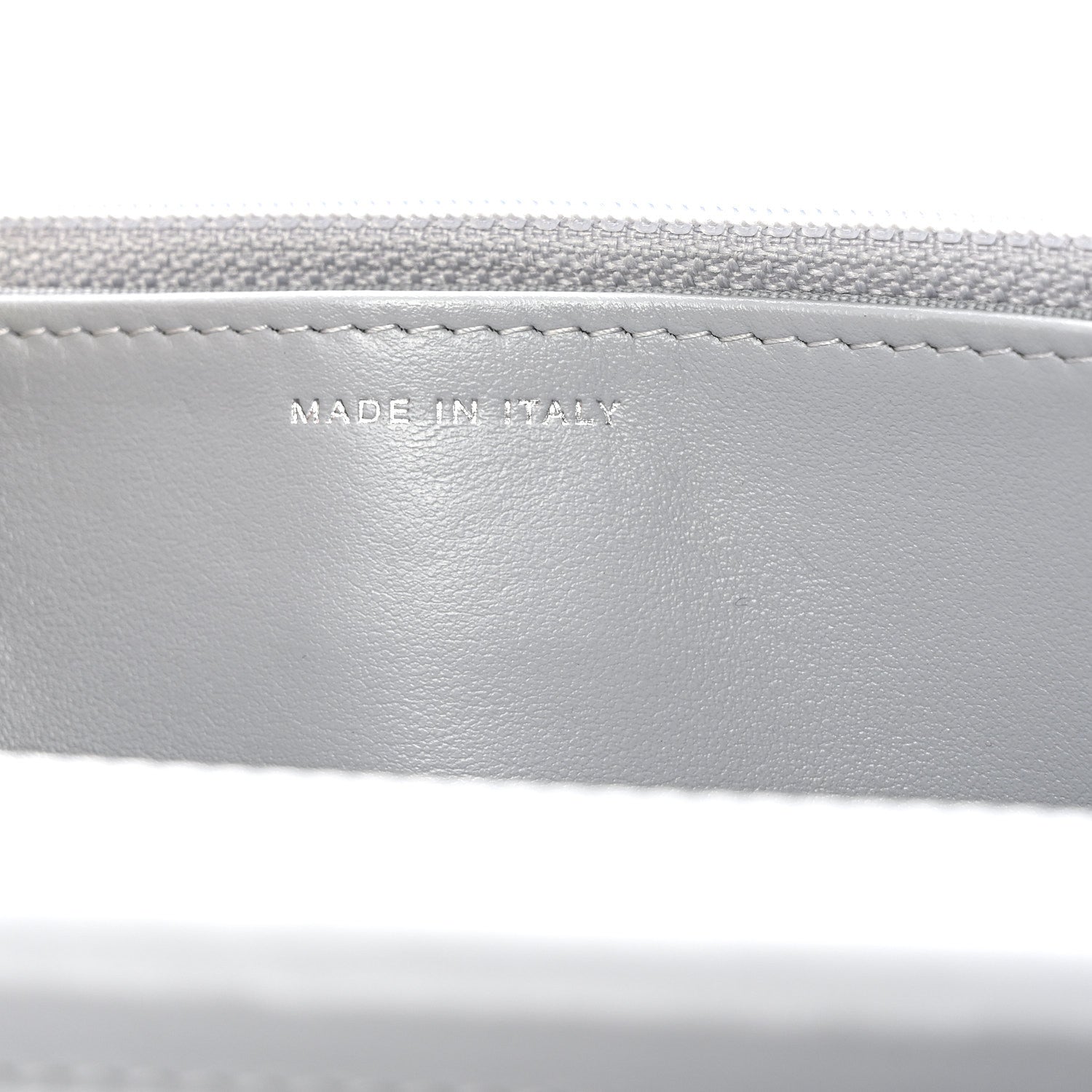 Caviar Quilted Boy Wallet On Chain WOC Grey