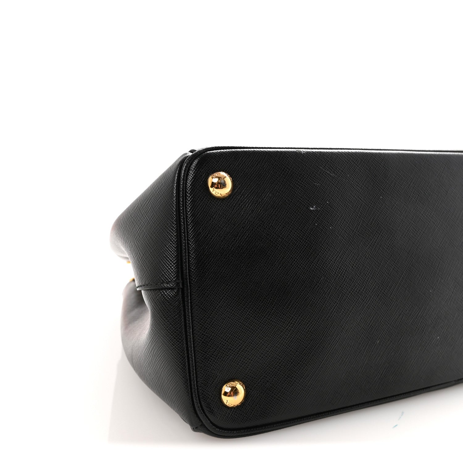 Saffiano Lux Medium Galleria Double Zip Tote Black
