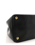 Saffiano Lux Medium Galleria Double Zip Tote Black