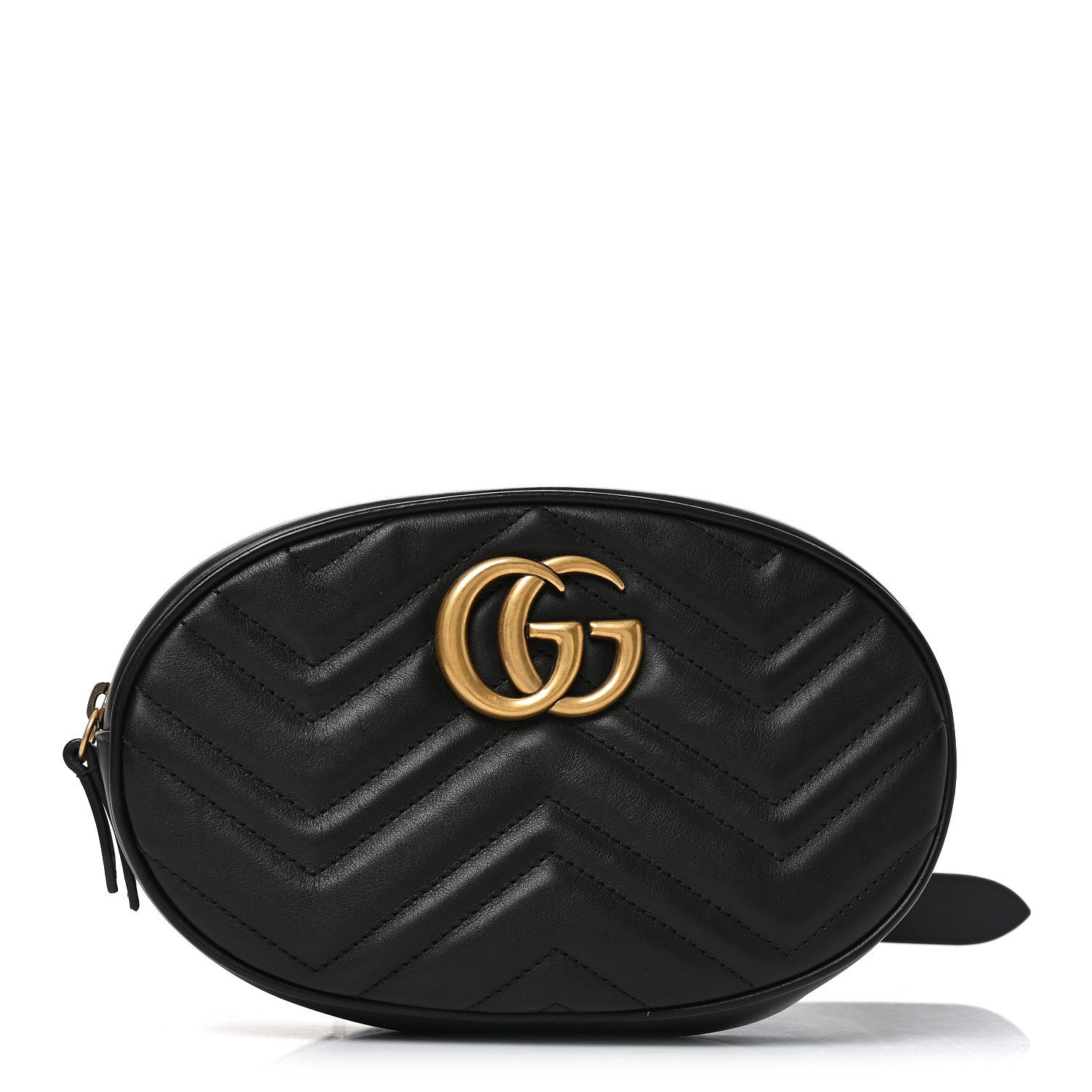 Calfskin Matelasse GG Marmont Belt Bag Black