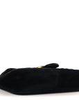 Velvet Matelasse Mini GG Marmont Shoulder Bag Black