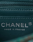 Tweed Quilted Mini Rectangular Flap Green