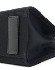 Canvas Studded Small Logo Tote Bag Black