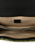 GG Supreme Monogram Snakeskin Medium Dionysus Shoulder Bag Green