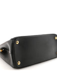 Saffiano Small Galleria Double Zip Tote Black
