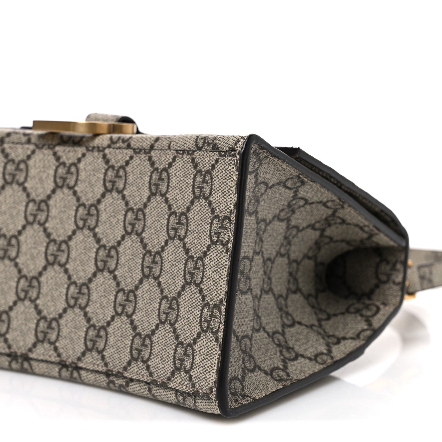 X GCCI GG Supreme Monogram Small Hourglass Top Handle Bag Beige Ebony
