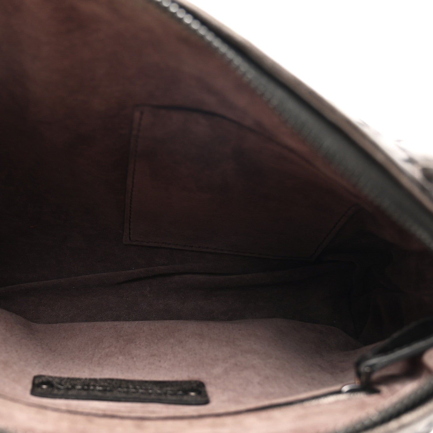 Metallic Nappa Intrecciato Nodini Crossbody Messenger Dark Grey