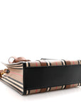 E-Canvas Stripe Small Portrait Tote Bag Archive Beige