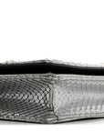 Snakeskin D1ORama Wallet on Chain Pouch Silver