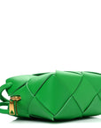 Lambskin Maxi Intrecciato Mini Cassette Camera Bag Parakeet