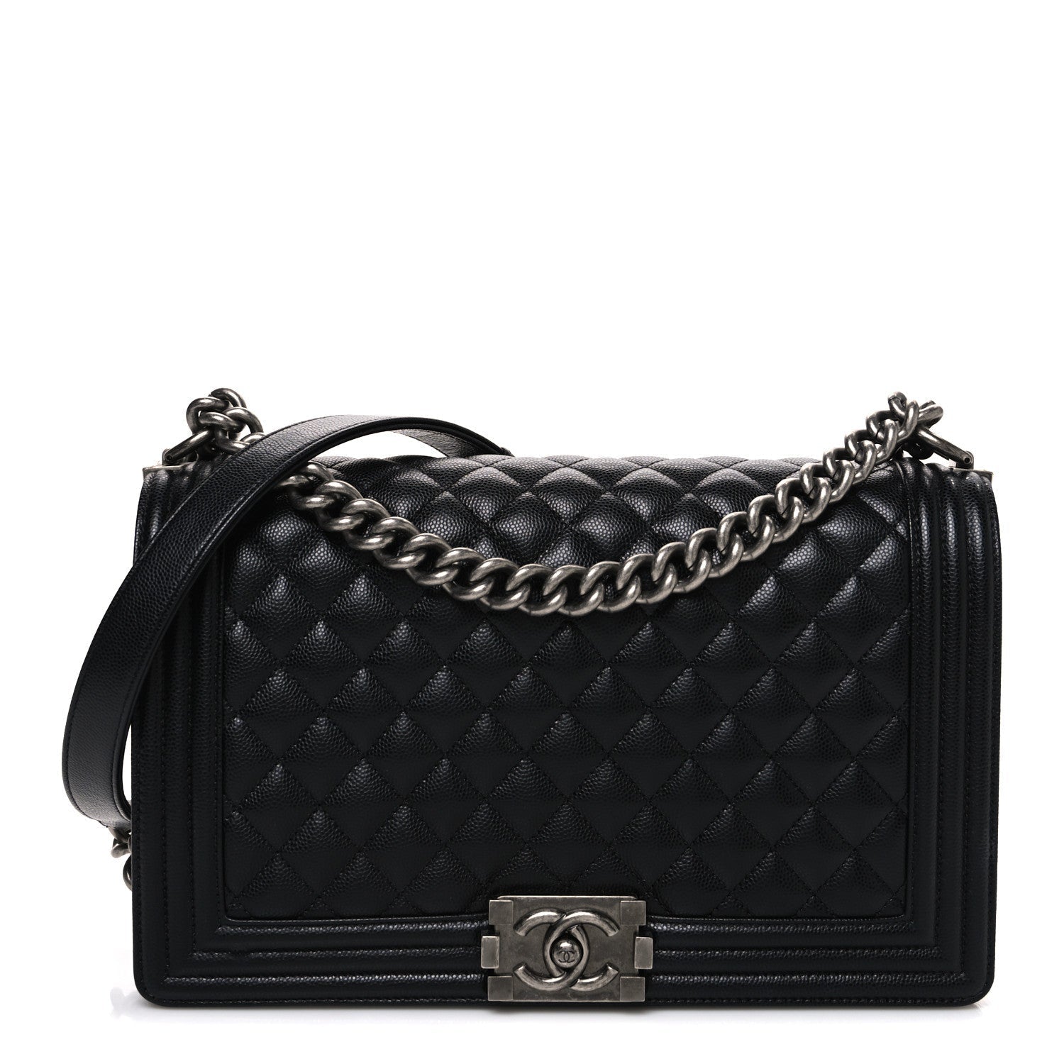 Caviar Quilted New Medium Boy Flap Black
