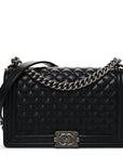 Caviar Quilted New Medium Boy Flap Black