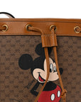 X DISNEY Mini Vintage GG Supreme Monogram Bucket Bag Beige Vintage Sun Oil