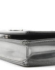 Metallic Patent Micro-Cannage D1ORama Wallet on Chain Pouch Silver