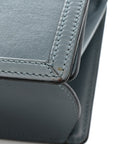 Calfskin Mini Barcelona Shoulder Bag Stone Blue