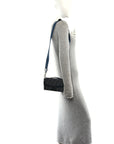 Recycled Fabric Jacquard Vitello King FF 1974 Baguette Soft Trunk  Blue