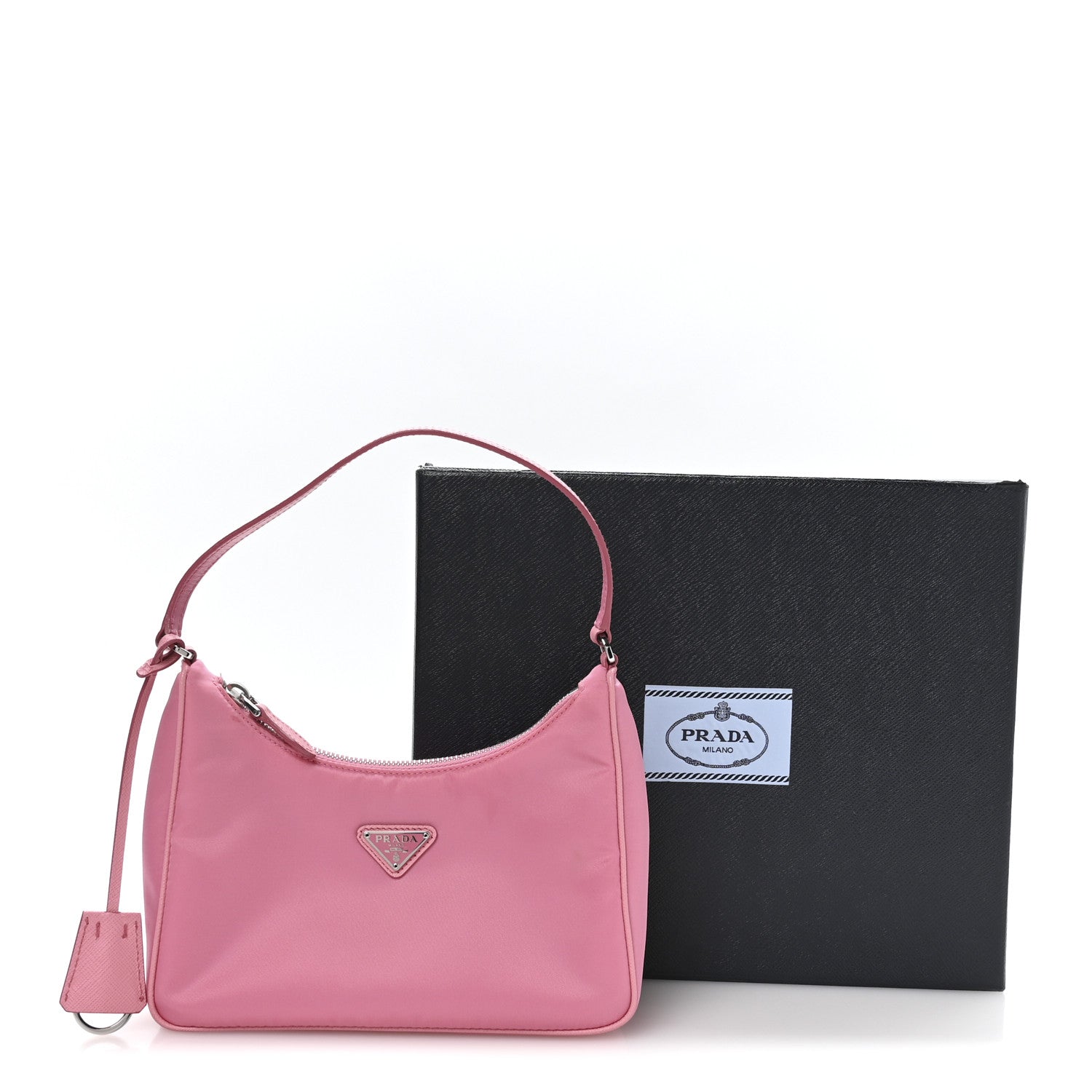 Tessuto Nylon Saffiano Mini Re-Edition 2005 Bag Begonia