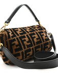 Shearling Vitello Dolce Macro FF 1974 Baguette Tobacco Black